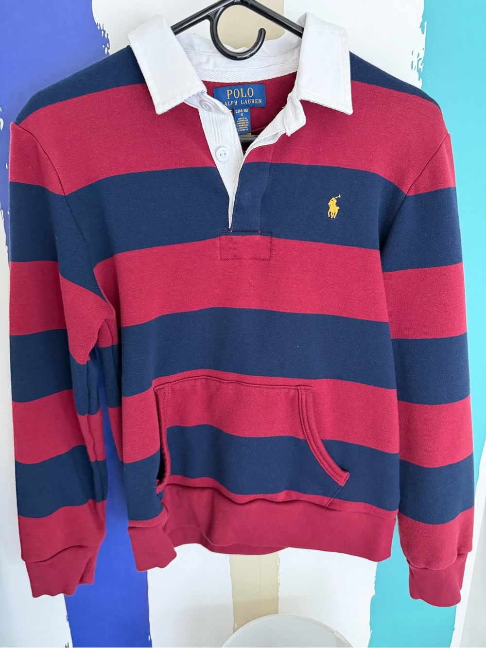 Polo by Ralph Lauren Red & Navy Stripe Rugby Shirt